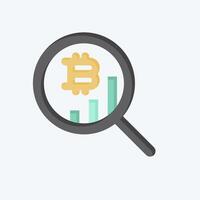 Icon Statistical Analysis. related to Cryptocurrency symbol. flat style vector