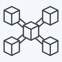 Icon Node. related to Cryptocurrency symbol. line style vector