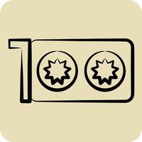 Icon GPU Mining. related to Cryptocurrency symbol. hand drawn style vector