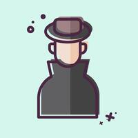 Icon Ananymity. related to Cryptocurrency symbol. MBE style vector