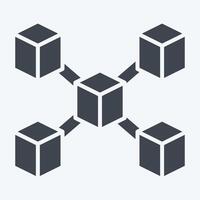 Icon Node. related to Cryptocurrency symbol. glyph style vector