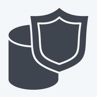 Icon Secure Data Storage. related to Cryptocurrency symbol. glyph style vector