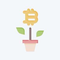 Icon Bitcoin Farm. related to Cryptocurrency symbol. flat style vector