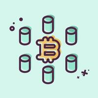 Icon Computing Cluster. related to Cryptocurrency symbol. MBE style vector