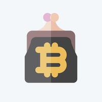 Icon Bitcoin Wallet. related to Cryptocurrency symbol. flat style vector