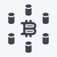 Icon Computing Cluster. related to Cryptocurrency symbol. glyph style vector
