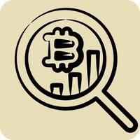 Icon Statistical Analysis. related to Cryptocurrency symbol. hand drawn style vector