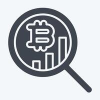 Icon Statistical Analysis. related to Cryptocurrency symbol. glyph style vector
