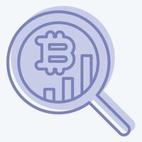 Icon Statistical Analysis. related to Cryptocurrency symbol. two tone style vector