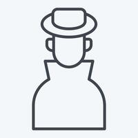 Icon Ananymity. related to Cryptocurrency symbol. line style vector