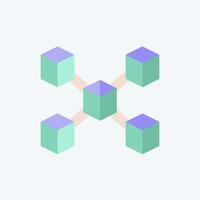 Icon Node. related to Cryptocurrency symbol. flat style vector