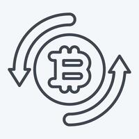 Icon Exchange. related to Cryptocurrency symbol. line style vector