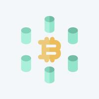 Icon Computing Cluster. related to Cryptocurrency symbol. flat style vector