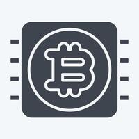 Icon CPU Mining. related to Cryptocurrency symbol. glyph style vector