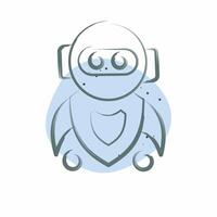 Icon Machine Learning. related to Artificial Intelligence symbol. Color Spot Style vector