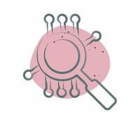 Icon Smart Search. related to Artificial Intelligence symbol. Color Spot Style vector