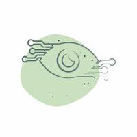 Icon Computer Vision. related to Artificial Intelligence symbol. Color Spot Style vector