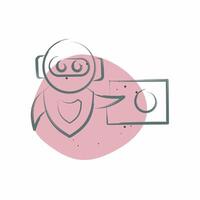 Icon Education. related to Artificial Intelligence symbol. Color Spot Style vector
