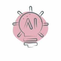 Icon Innovation. related to Artificial Intelligence symbol. Color Spot Style vector