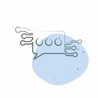 Icon Chat Bot. related to Artificial Intelligence symbol. Color Spot Style vector
