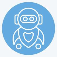 Icon Machine Learning. related to Artificial Intelligence symbol. blue eyes style vector