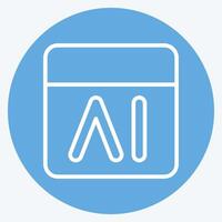 Icon Feedback. related to Artificial Intelligence symbol. blue eyes style vector