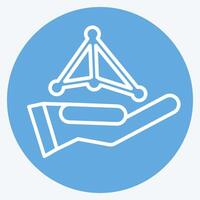 Icon Neural Network. related to Artificial Intelligence symbol. blue eyes style vector