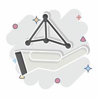 Icon Neural Network. related to Artificial Intelligence symbol. comic style vector