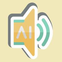 Sticker AI Sound 2. related to Artificial Intelligence symbol vector