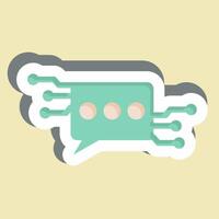 Sticker Chat Bot. related to Artificial Intelligence symbol vector