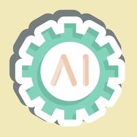 Sticker AI Tools. related to Artificial Intelligence symbol vector