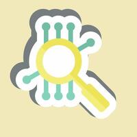Sticker Smart Search. related to Artificial Intelligence symbol vector
