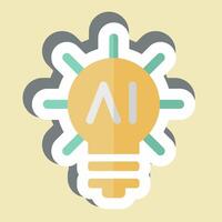 Sticker Innovation. related to Artificial Intelligence symbol vector