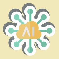 Sticker Connectivity. related to Artificial Intelligence symbol vector