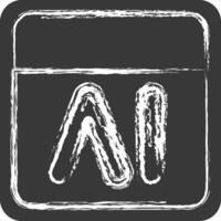 Icon Feedback. related to Artificial Intelligence symbol. chalk Style vector