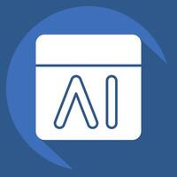 Icon Feedback. related to Artificial Intelligence symbol. long shadow style vector