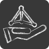 Icon Neural Network. related to Artificial Intelligence symbol. chalk Style vector