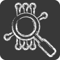 Icon Smart Search. related to Artificial Intelligence symbol. chalk Style vector
