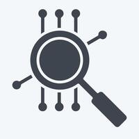 Icon Smart Search. related to Artificial Intelligence symbol. glyph style vector