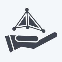 Icon Neural Network. related to Artificial Intelligence symbol. glyph style vector