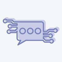 Icon Chat Bot. related to Artificial Intelligence symbol. two tone style vector