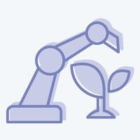 Icon Future Agriculture. related to Artificial Intelligence symbol. two tone style vector