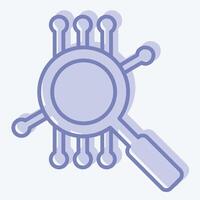 Icon Smart Search. related to Artificial Intelligence symbol. two tone style vector