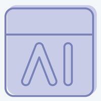 Icon Feedback. related to Artificial Intelligence symbol. two tone style vector
