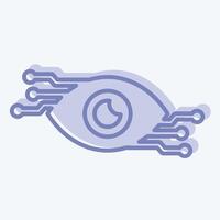 Icon Computer Vision. related to Artificial Intelligence symbol. two tone style vector