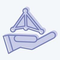 Icon Neural Network. related to Artificial Intelligence symbol. two tone style vector