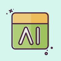 Icon Feedback. related to Artificial Intelligence symbol. MBE style vector