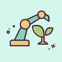 Icon Future Agriculture. related to Artificial Intelligence symbol. MBE style vector