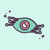 Icon Computer Vision. related to Artificial Intelligence symbol. MBE style vector
