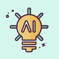 Icon Innovation. related to Artificial Intelligence symbol. MBE style vector